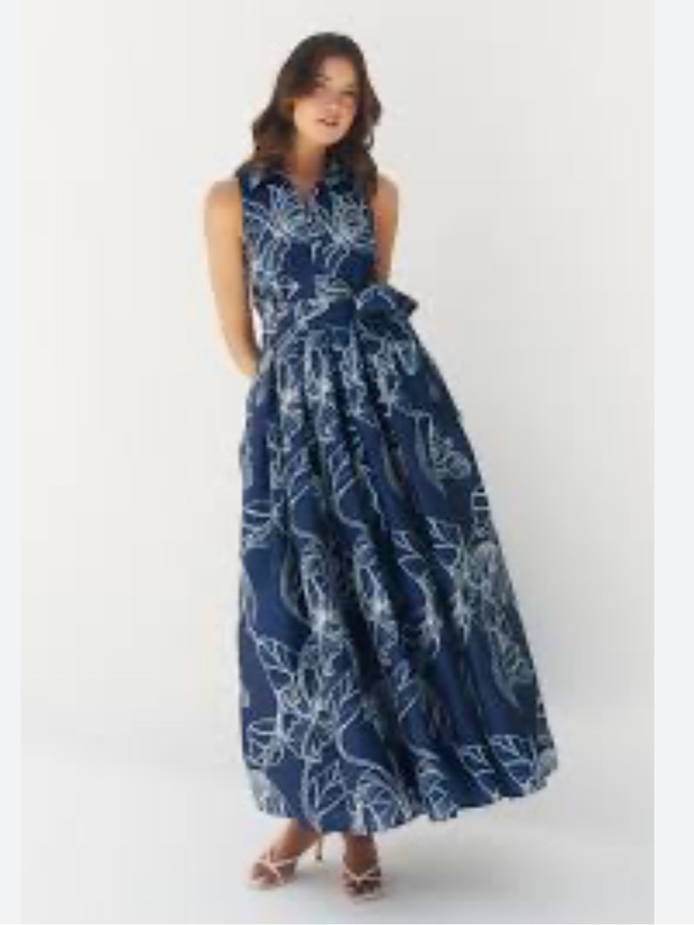 HUTCH Hastings Sleeveless Maxi Dress - Navy Floral